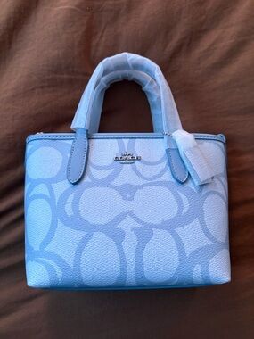 Coach Light Blue Signature Small Satchel